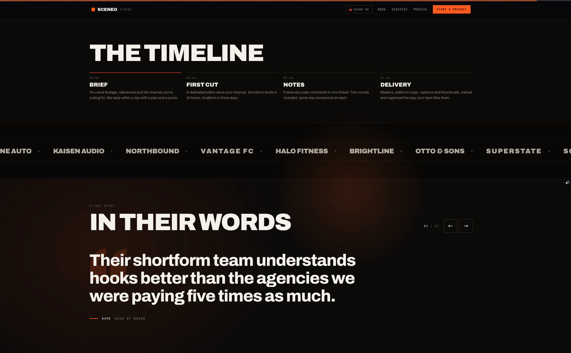 Timeline & clients